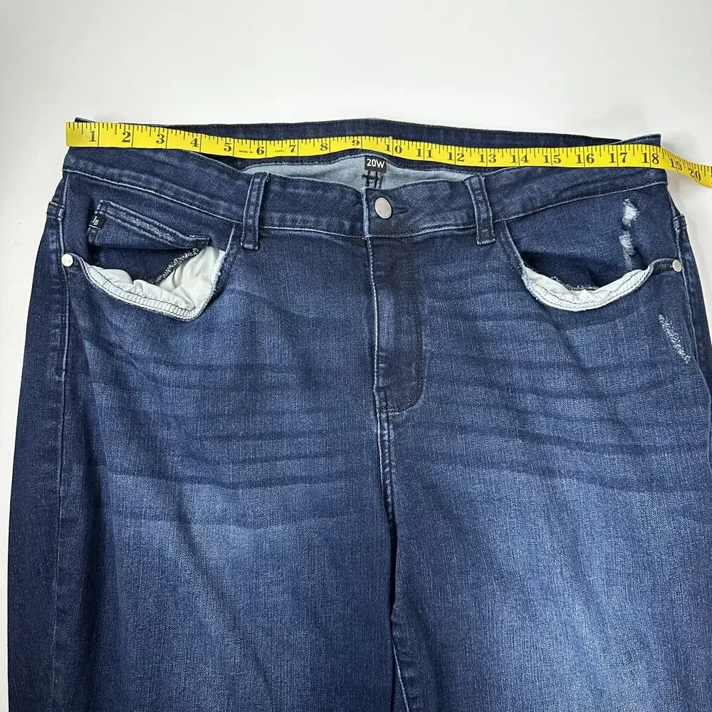 Judy Blue‎ Jeans Womens 20W High Rise Stretch Ankle Slim Fit Denim Pants